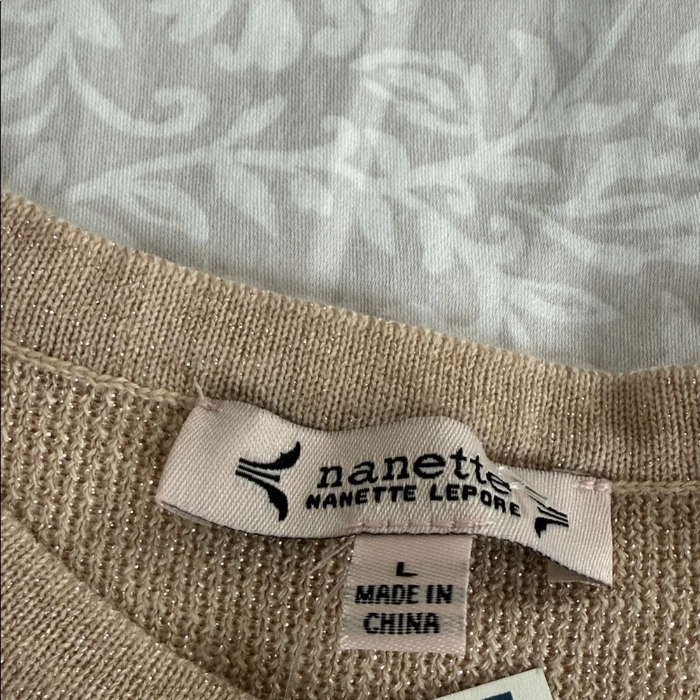 NWT!! Nanette Lepore Sweater with Pleated Sleeves - Picture 3 of 5